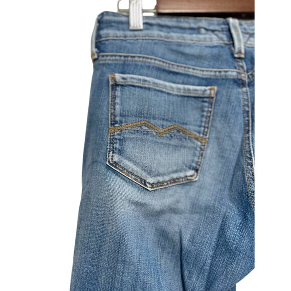 Meltin Pot Roksana Wide Leg Tailored Jeans Women 28 Blue Low Rise Y2K Bell Flare - Picture 13 of 16